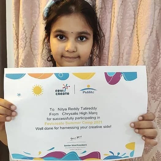 Nitya Reddy Tatireddy - Fevicreate Summer Camp 2021