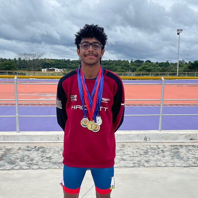 Zachary with Medals