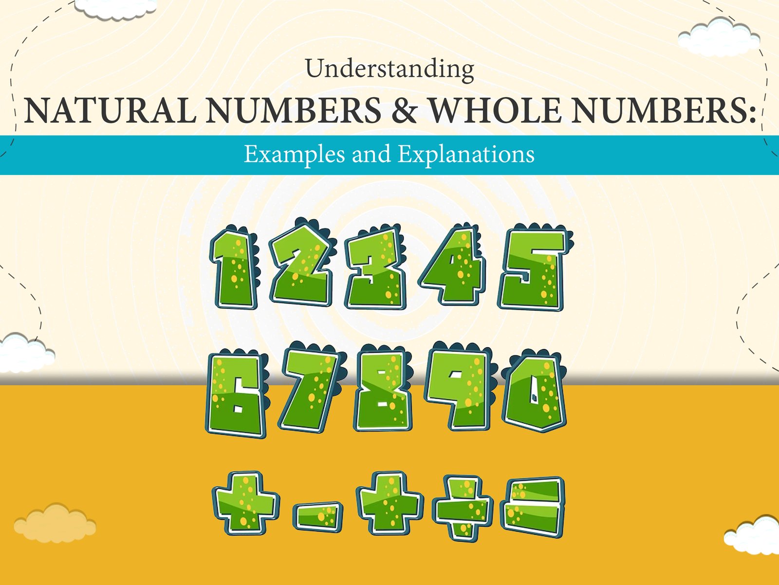Understanding natural numbers and whole numbers posters
