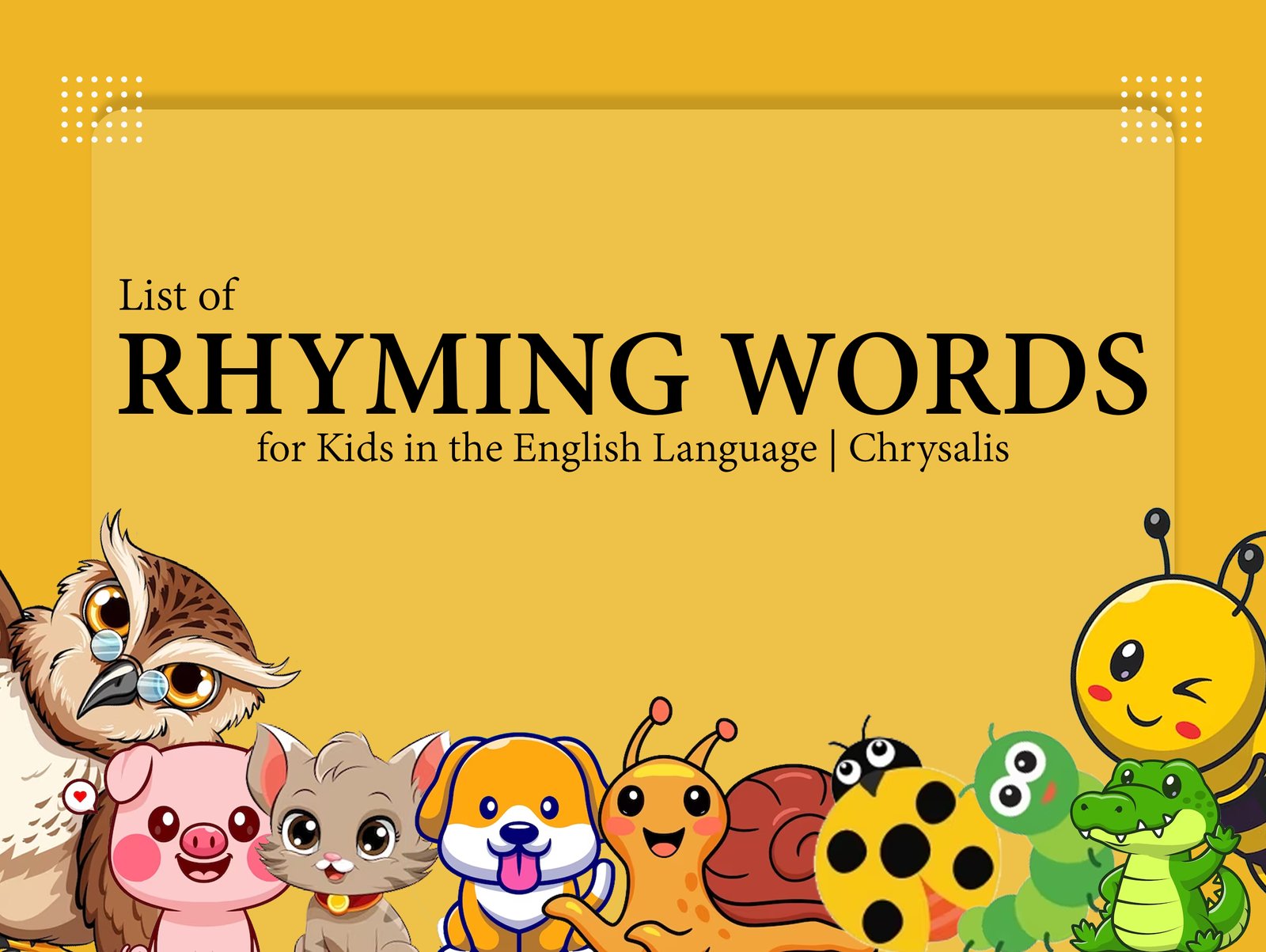 List of Rhyming Words poster
