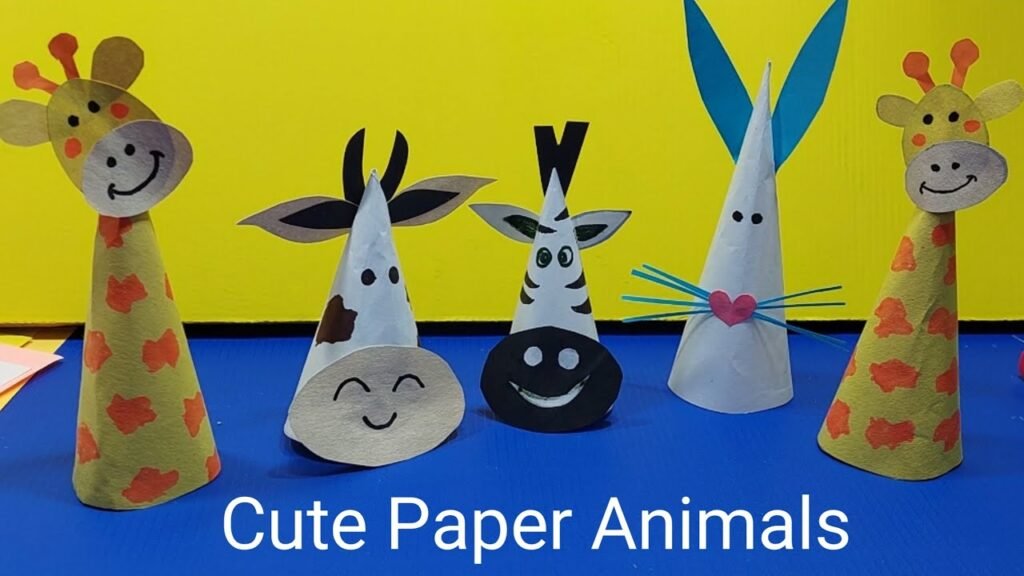 Paper cone animals 