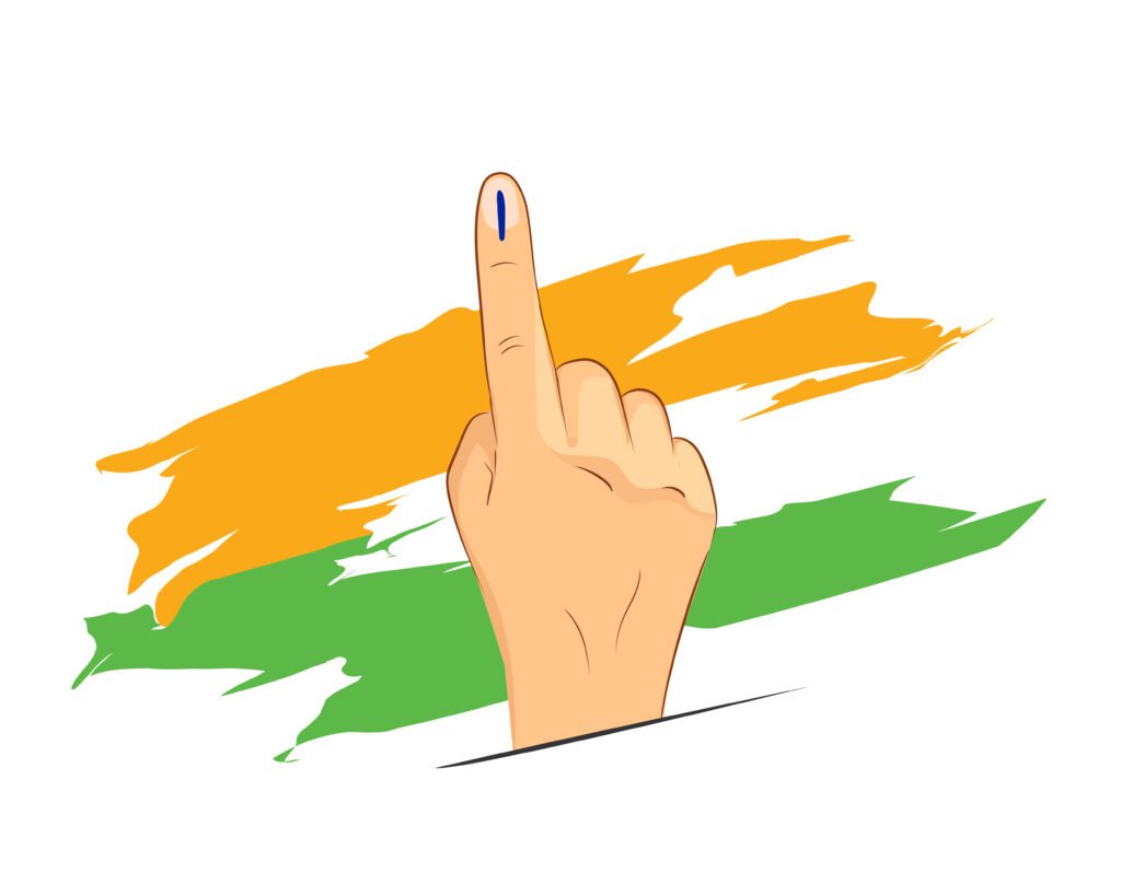 Voting Hand With Tricolour 1024x819