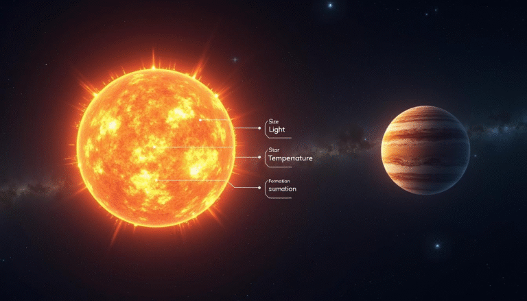 difference between planets and stars