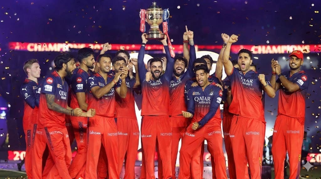 rcb winning the trophy